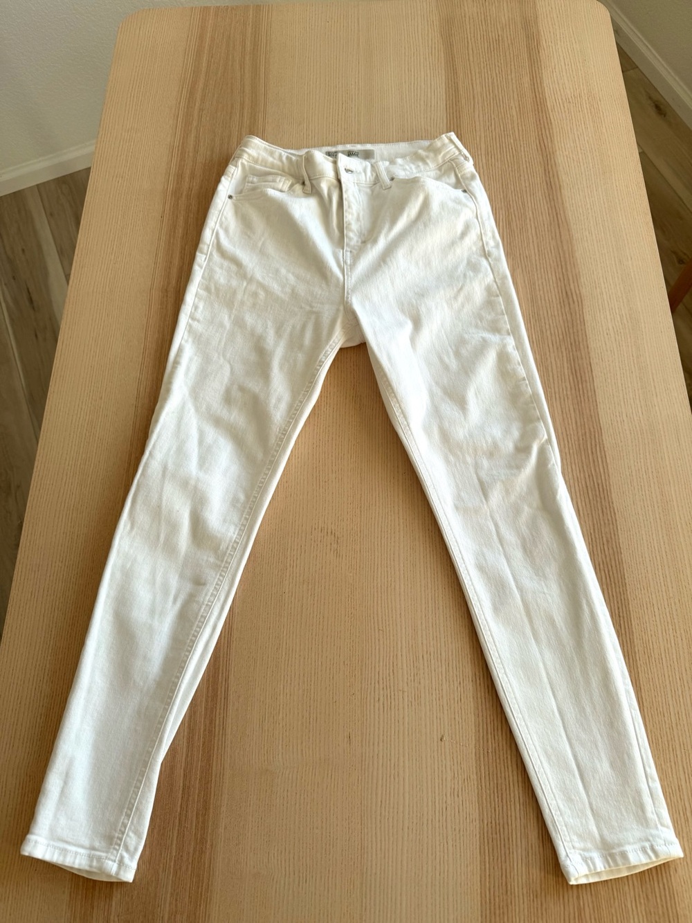 Topshop Moto Jamie White High Waist Skinny Jeans W28 L30 Stretch Denim